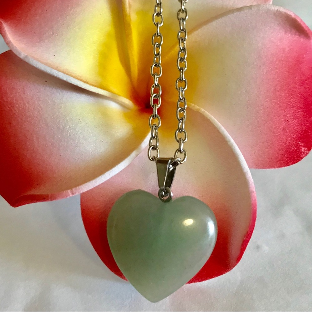 Heart  Necklace Gemstone